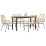Juego de comedor jardín 5 piezas cojines ratán sintético marrón de , Conjuntos de jardín - Ref: Foro24-3334557, Precio: 368,8...
