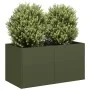 Jardinera de acero laminado en frío verde oliva 80x40x40 cm von , Töpfe und Pflanzgefäße - Ref: Foro24-860671, Preis: 61,63 €...