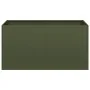 Jardinera de acero laminado en frío verde oliva 80x40x40 cm von , Töpfe und Pflanzgefäße - Ref: Foro24-860671, Preis: 61,63 €...