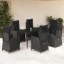 Set de comedor de jardín 7 pzas y cojines ratán sintético negro by , Garden sets - Ref: Foro24-3213396, Price: 964,37 €, Disc...