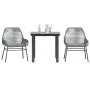 Juego comedor jardín 3 pzas cojines ratán sintético vidrio gris by , Garden sets - Ref: Foro24-3334576, Price: 204,60 €, Disc...