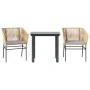 Juego de comedor jardín 3 piezas cojines ratán sintético marrón by , Garden sets - Ref: Foro24-3334618, Price: 218,79 €, Disc...