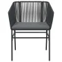 Set comedor jardín 3 pzas cojines ratán sintético vidrio negro de , Conjuntos de jardín - Ref: Foro24-3334611, Precio: 218,79...