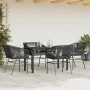 Juego de comedor jardín 5 piezas cojines ratán sintético negro de , Conjuntos de jardín - Ref: Foro24-3334613, Precio: 380,77...