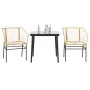 Juego de comedor jardín 3 piezas ratán sintético vidrio marrón by , Garden sets - Ref: Foro24-3334492, Price: 193,67 €, Disco...