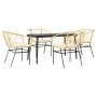 Juego de comedor jardín 5 piezas cojines ratán sintético marrón de , Conjuntos de jardín - Ref: Foro24-3334508, Precio: 294,7...
