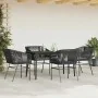 Juego de comedor jardín 5 piezas cojines ratán sintético negro by , Garden sets - Ref: Foro24-3334515, Price: 379,19 €, Disco...