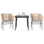 Juego de comedor jardín 3 piezas cojines ratán sintético marrón by , Garden sets - Ref: Foro24-3334520, Price: 234,34 €, Disc...