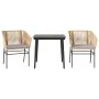 Juego de comedor jardín 3 piezas cojines ratán sintético marrón by , Garden sets - Ref: Foro24-3334520, Price: 234,34 €, Disc...