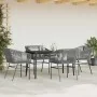 Juego comedor jardín 5 pzas cojines ratán sintético vidrio gris by , Garden sets - Ref: Foro24-3334529, Price: 429,79 €, Disc...