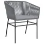 Juego comedor jardín 5 pzas cojines ratán sintético vidrio gris by , Garden sets - Ref: Foro24-3334529, Price: 429,79 €, Disc...
