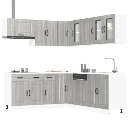 Mueble cocina Kalmar sonoma gris 11 pzas madera contrachapada von , Küchenschränke - Ref: Foro24-3314917, Preis: 742,65 €, Ra...