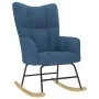 Sillón mecedora con taburete tela azul by , Rocking chairs - Ref: Foro24-4016808, Price: 140,54 €, Discount: %