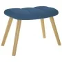 Sillón mecedora con taburete tela azul by , Rocking chairs - Ref: Foro24-4016808, Price: 140,54 €, Discount: %