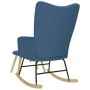 Sillón mecedora con taburete tela azul by , Rocking chairs - Ref: Foro24-4016808, Price: 140,54 €, Discount: %
