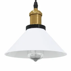 Lámpara colgante regulable altura E27 blanco brillante Ø 22cm by , Lamps - Ref: Foro24-4103450, Price: 29,10 €, Discount: %