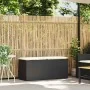 Banco de jardín con cojín ratán sintético negro 110x40x44 cm von , Gartenbänke - Ref: Foro24-4104145, Preis: 100,89 €, Rabatt: %