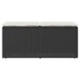 Banco de jardín con cojín ratán sintético negro 110x40x44 cm von , Gartenbänke - Ref: Foro24-4104145, Preis: 100,89 €, Rabatt: %