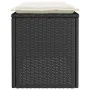 Banco de jardín con cojín ratán sintético negro 110x40x44 cm von , Gartenbänke - Ref: Foro24-4104145, Preis: 100,89 €, Rabatt: %