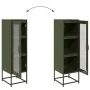 Aparador de acero laminado en frío verde oliva 36x39x123 cm by , Sideboards - Ref: Foro24-853396, Price: 107,99 €, Discount: %