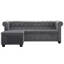 Sofá Chesterfield en L tapizado terciopelo gris 199x142x72 cm by , Sofas - Ref: Foro24-247145, Price: 675,24 €, Discount: %
