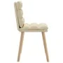 Sillas de comedor 4 unidades tela color crema de , Sillas de comedor - Ref: Foro24-3315400, Precio: 215,51 €, Descuento: %