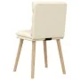 Sillas de comedor 4 unidades tela color crema de , Sillas de comedor - Ref: Foro24-3315400, Precio: 215,51 €, Descuento: %