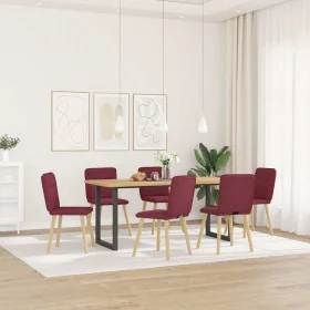 Sillas de comedor 6 unidades tela rojo tinto by , dining chairs - Ref: Foro24-3315593, Price: 299,32 €, Discount: %