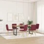 Sillas de comedor 6 unidades tela rojo tinto de , Sillas de comedor - Ref: Foro24-3315593, Precio: 299,31 €, Descuento: %