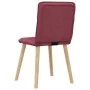 Sillas de comedor 6 unidades tela rojo tinto de , Sillas de comedor - Ref: Foro24-3315593, Precio: 299,31 €, Descuento: %
