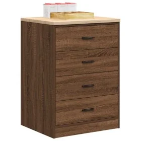 Armario de almacenamiento para garaje roble marrón 60x51x85 cm by , Armarios industriales - Ref: Foro24-860604, Price: 96,93 ...
