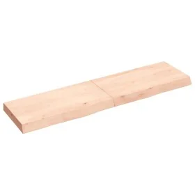 Estante de pared madera maciza roble sin tratar 120x30x(2-6) cm by , Shelves and shelves - Ref: Foro24-363573, Price: 35,54 €...