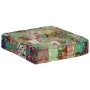 Puf cuadrado pachtwork algodón hecho a mano 50x50x12 cm verde de , Otomanas - Ref: Foro24-246576, Precio: 41,37 €, Descuento: %
