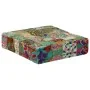 Puf cuadrado pachtwork algodón hecho a mano 50x50x12 cm verde de , Otomanas - Ref: Foro24-246576, Precio: 41,37 €, Descuento: %
