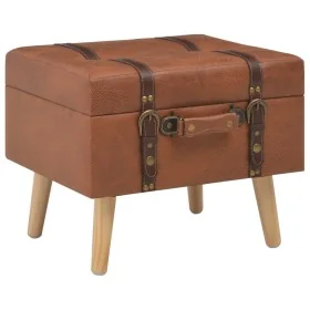 Taburete de almacenamiento 40 cm marrón tostado cuero sintético by , Benches for halls and storage - Ref: Foro24-247530, Pric...