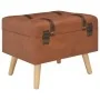 Taburete de almacenamiento 40 cm marrón tostado cuero sintético de , Bancos para recibidores y almacenamiento - Ref: Foro24-2...