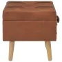 Taburete de almacenamiento 40 cm marrón tostado cuero sintético de , Bancos para recibidores y almacenamiento - Ref: Foro24-2...