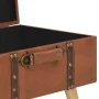 Taburete de almacenamiento 40 cm marrón tostado cuero sintético de , Bancos para recibidores y almacenamiento - Ref: Foro24-2...
