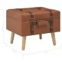 Taburete de almacenamiento 40 cm marrón tostado cuero sintético de , Bancos para recibidores y almacenamiento - Ref: Foro24-2...