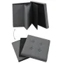 Taburete plegable con almacenaje lino sintético gris oscuro de , Taburetes y sillas plegables - Ref: Foro24-247077, Precio: 2...