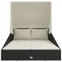 Tumbona con toldo plegable ratán sintético negro 200x114x128 cm by , Outdoor beds - Ref: Foro24-362273, Price: 313,96 €, Disc...