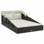 Tumbona con toldo plegable ratán sintético negro 200x114x128 cm by , Outdoor beds - Ref: Foro24-362273, Price: 313,96 €, Disc...