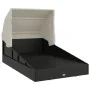 Tumbona con toldo plegable ratán sintético negro 200x114x128 cm by , Outdoor beds - Ref: Foro24-362273, Price: 313,96 €, Disc...
