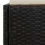 Tumbona con toldo plegable ratán sintético negro 200x114x128 cm by , Outdoor beds - Ref: Foro24-362273, Price: 313,96 €, Disc...