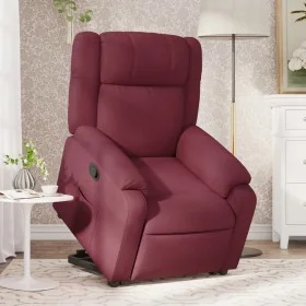 Sillón reclinable elevable tela rojo tinto by , Armchairs - Ref: Foro24-3205205, Price: 307,81 €, Discount: %