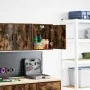 Armario de pared para garaje madera de ingeniería roble ahumado by , Armarios industriales - Ref: Foro24-860633, Price: 35,22...