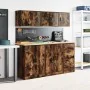 Armario de pared para garaje madera de ingeniería roble ahumado by , Armarios industriales - Ref: Foro24-860633, Price: 35,22...
