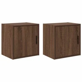 Armarios de pared 2 uds para garaje madera marrón roble de , Armarios industriales - Ref: Foro24-860638, Precio: 61,09 €, Des...
