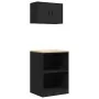 Armarios 2 uds para garaje madera de ingeniería negro by , Armarios industriales - Ref: Foro24-3328279, Price: 114,71 €, Disc...