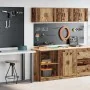 Armarios 2 uds para garaje madera ingeniería antigua madera von , Armarios industriales - Ref: Foro24-3328285, Preis: 98,17 €...